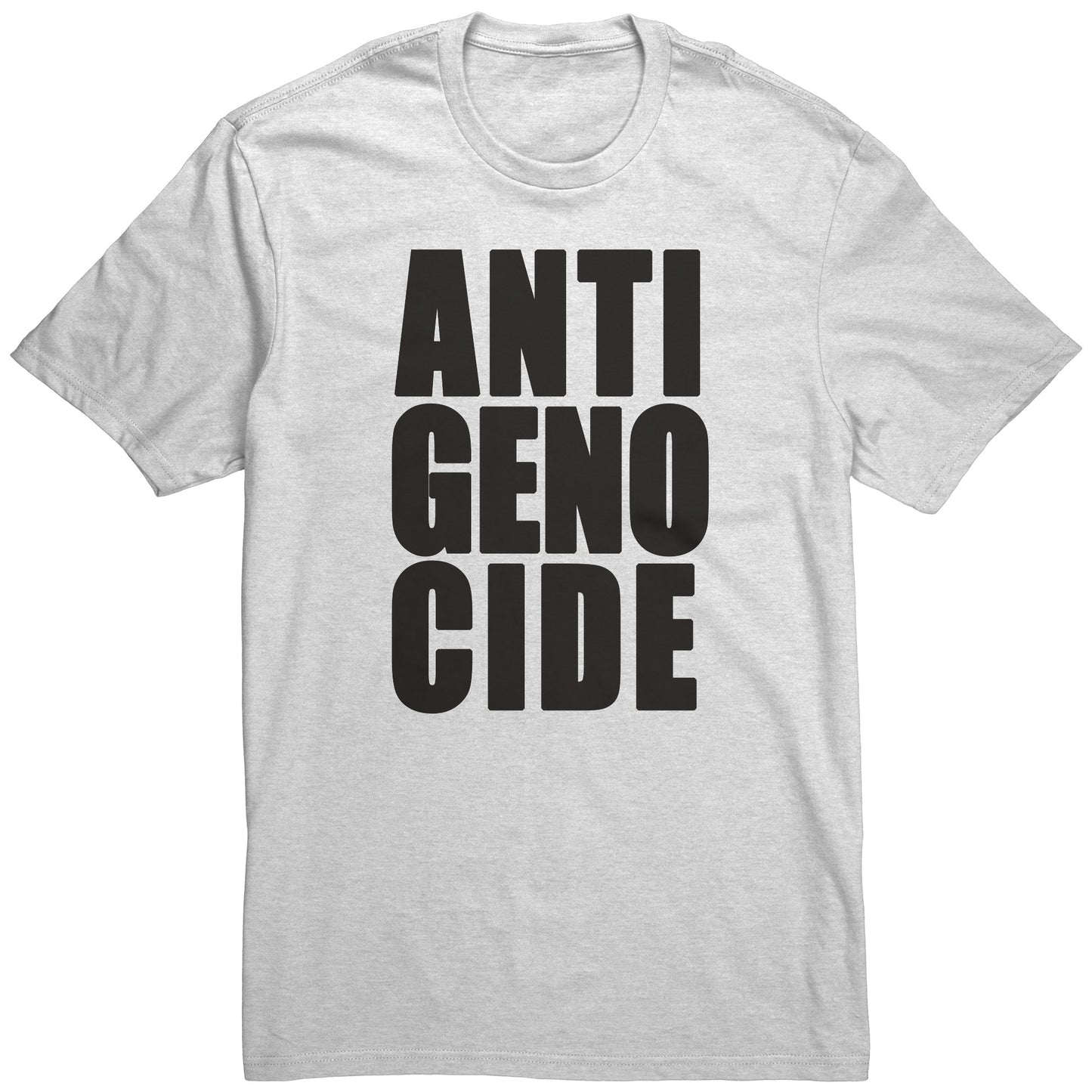 Adult Tee "Anti Genocide" (black print)