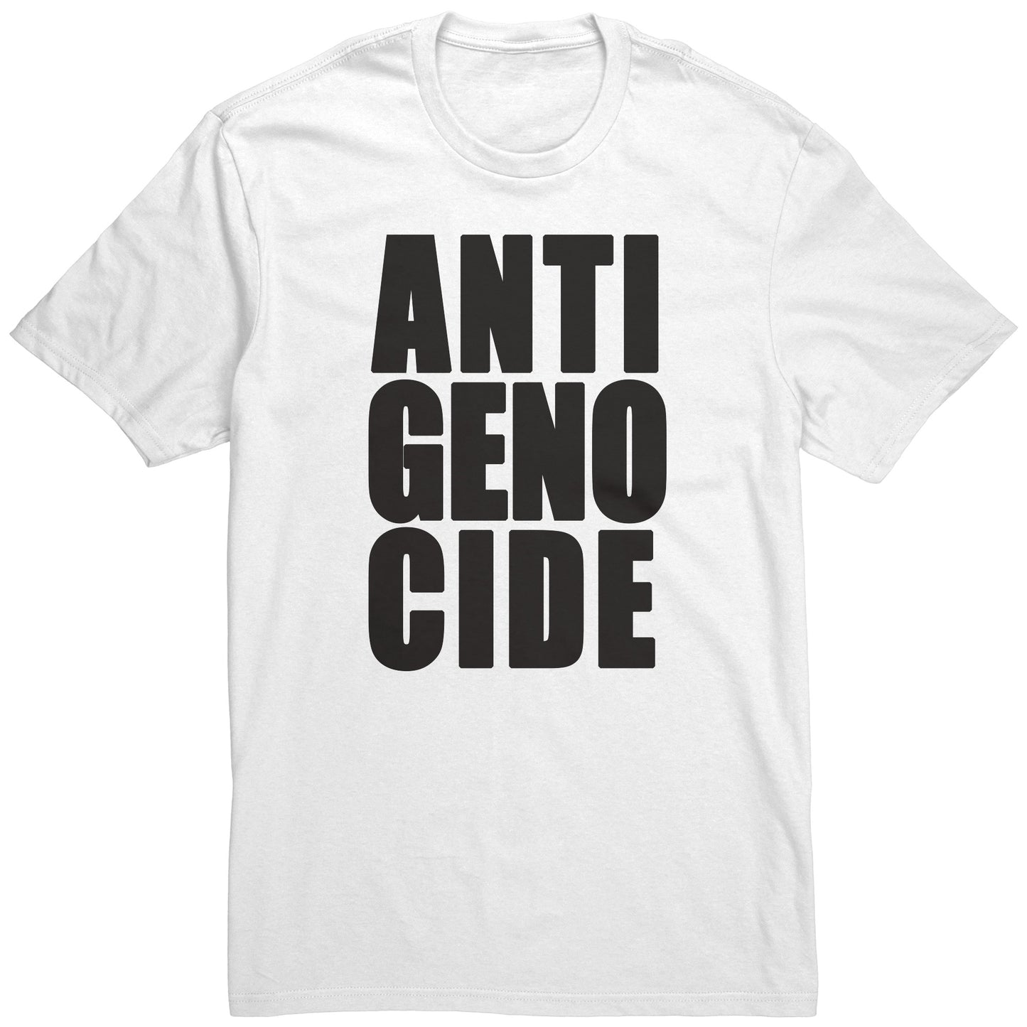 Adult Tee "Anti Genocide" (black print)