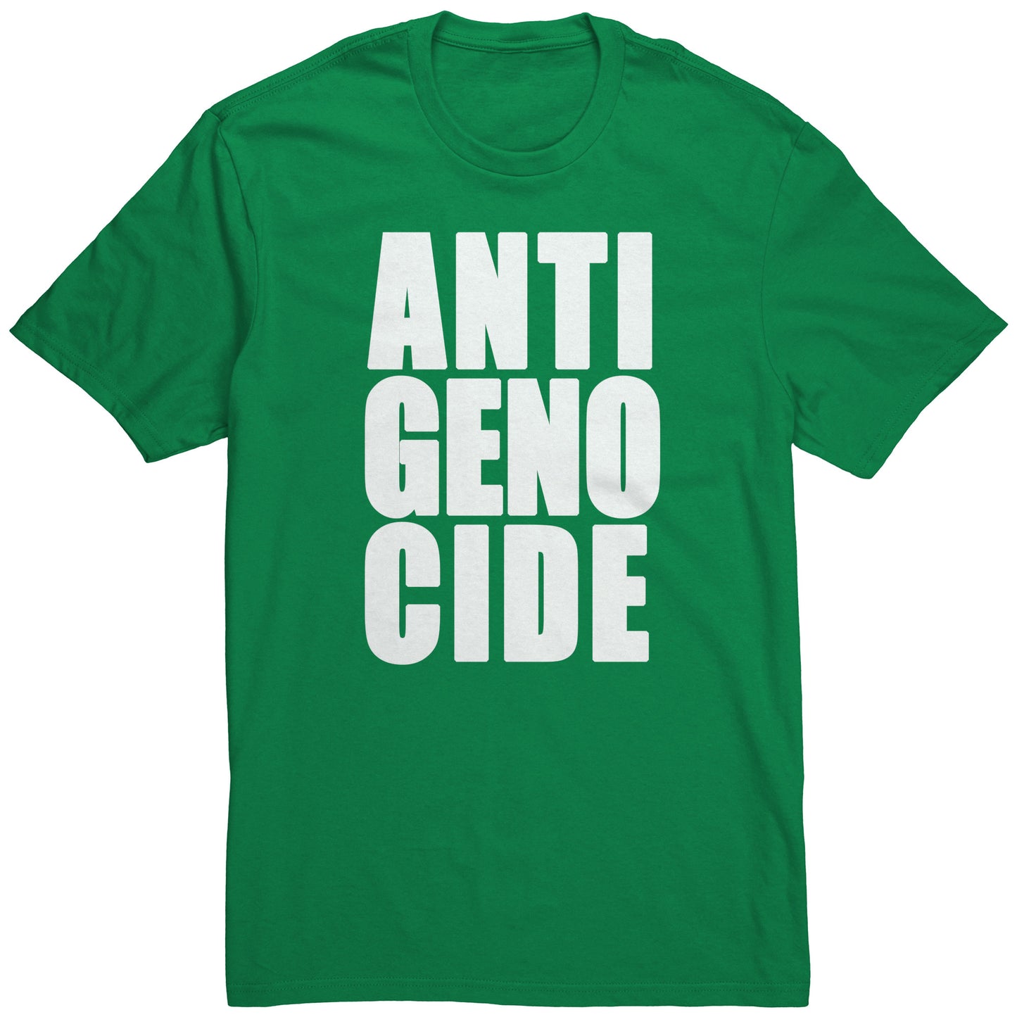 Adult Tee "Anti Genocide" (white print)