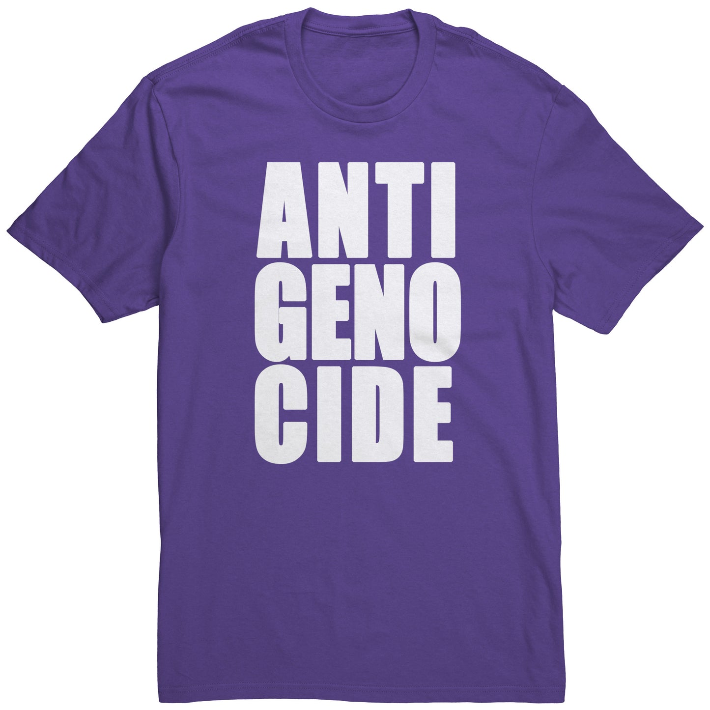 Adult Tee "Anti Genocide" (white print)