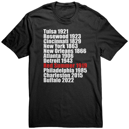 Adult Tee "Black Progress" (white print)
