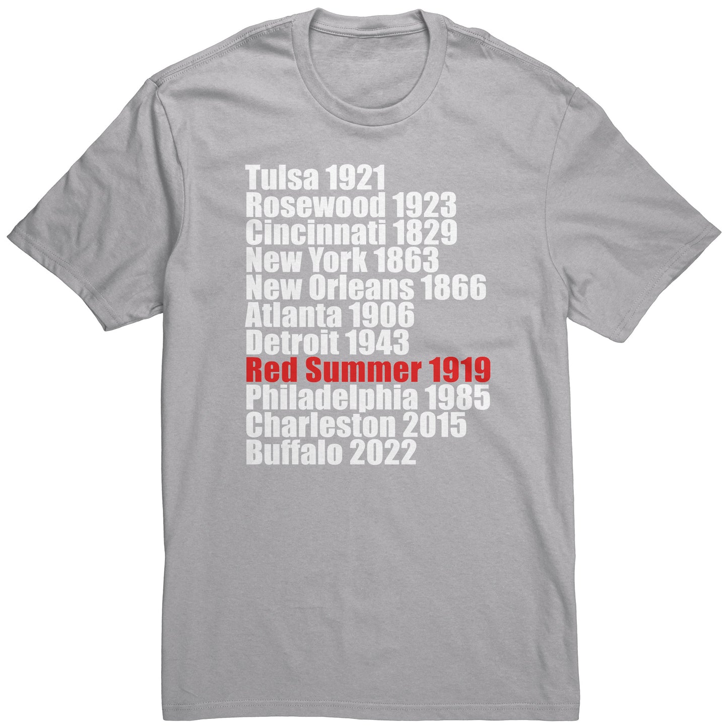 Adult Tee "Black Progress" (white print)