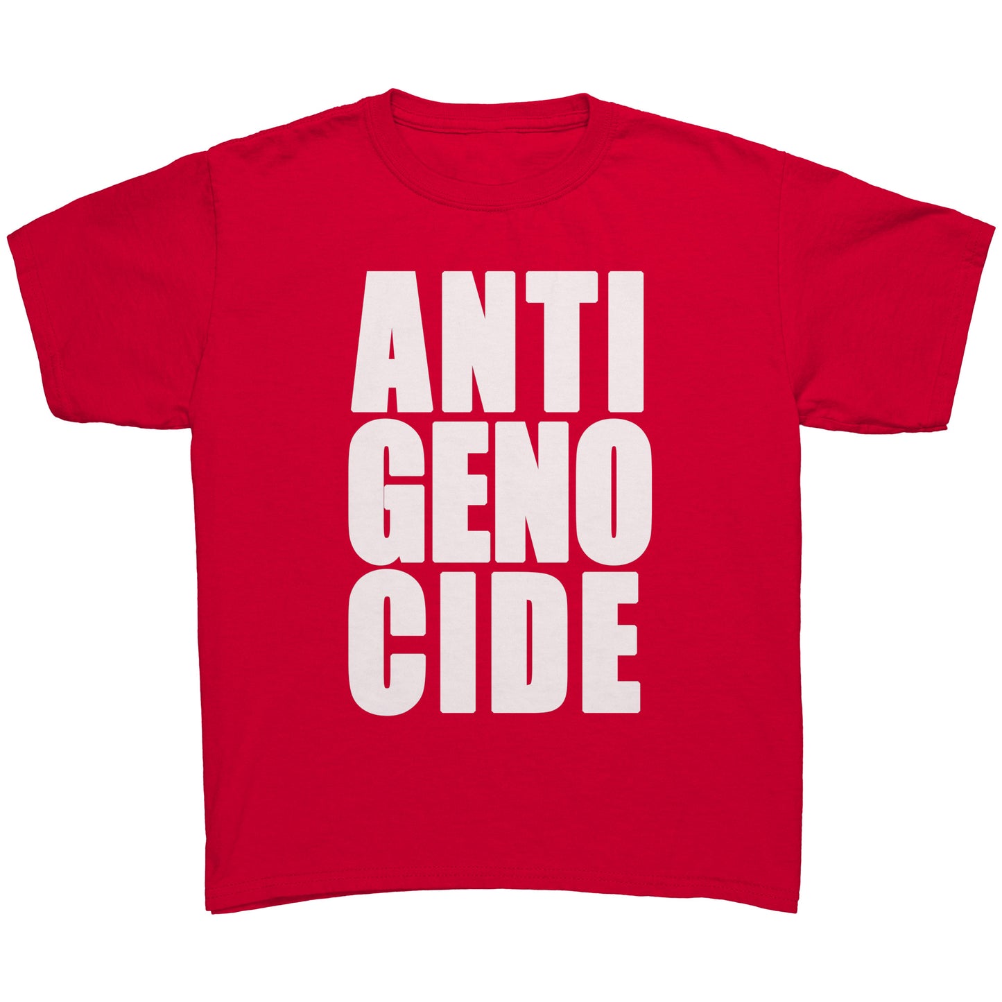 Youth Tee "Anti Genocide" (white print)