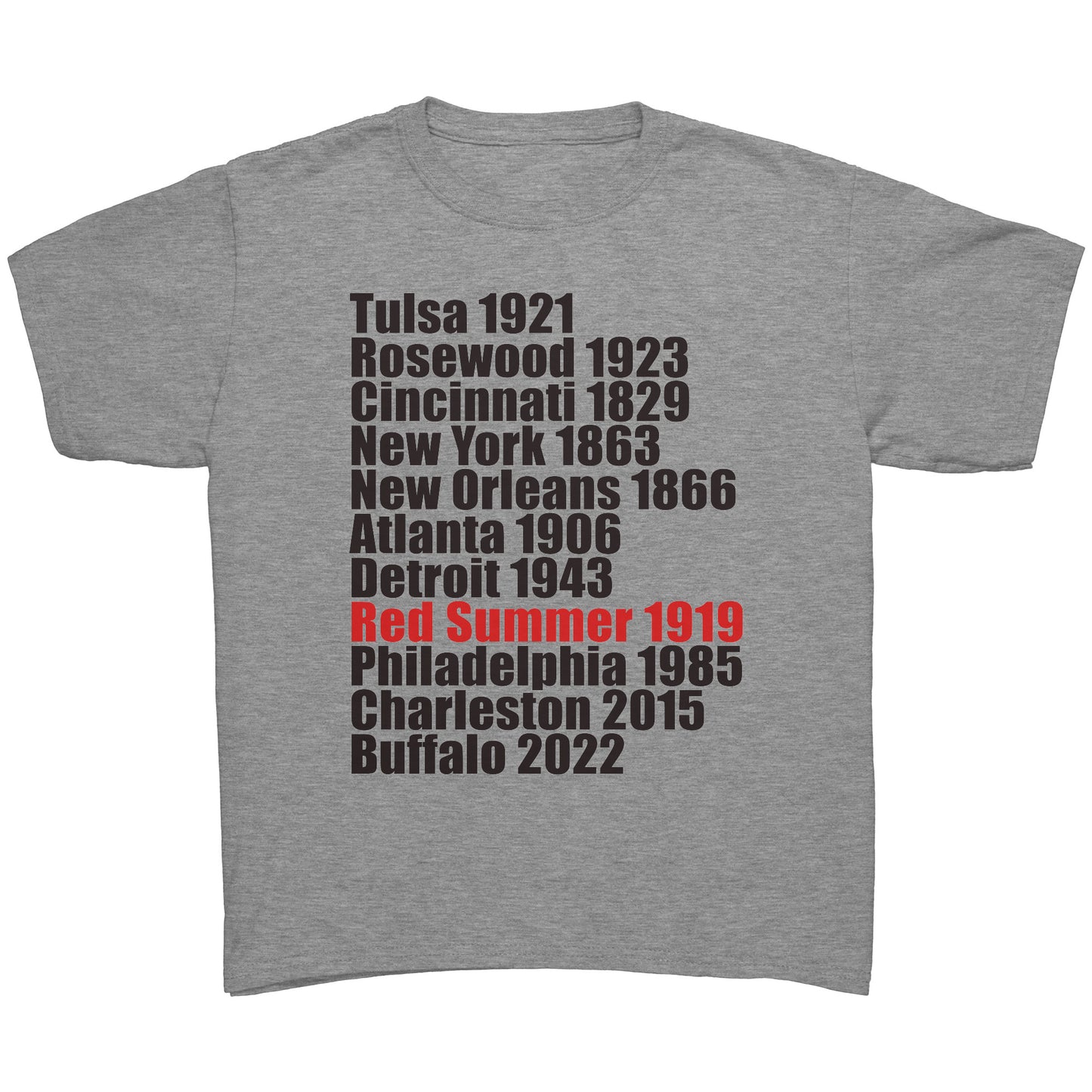 Youth Tee "Black Progress" (black print)