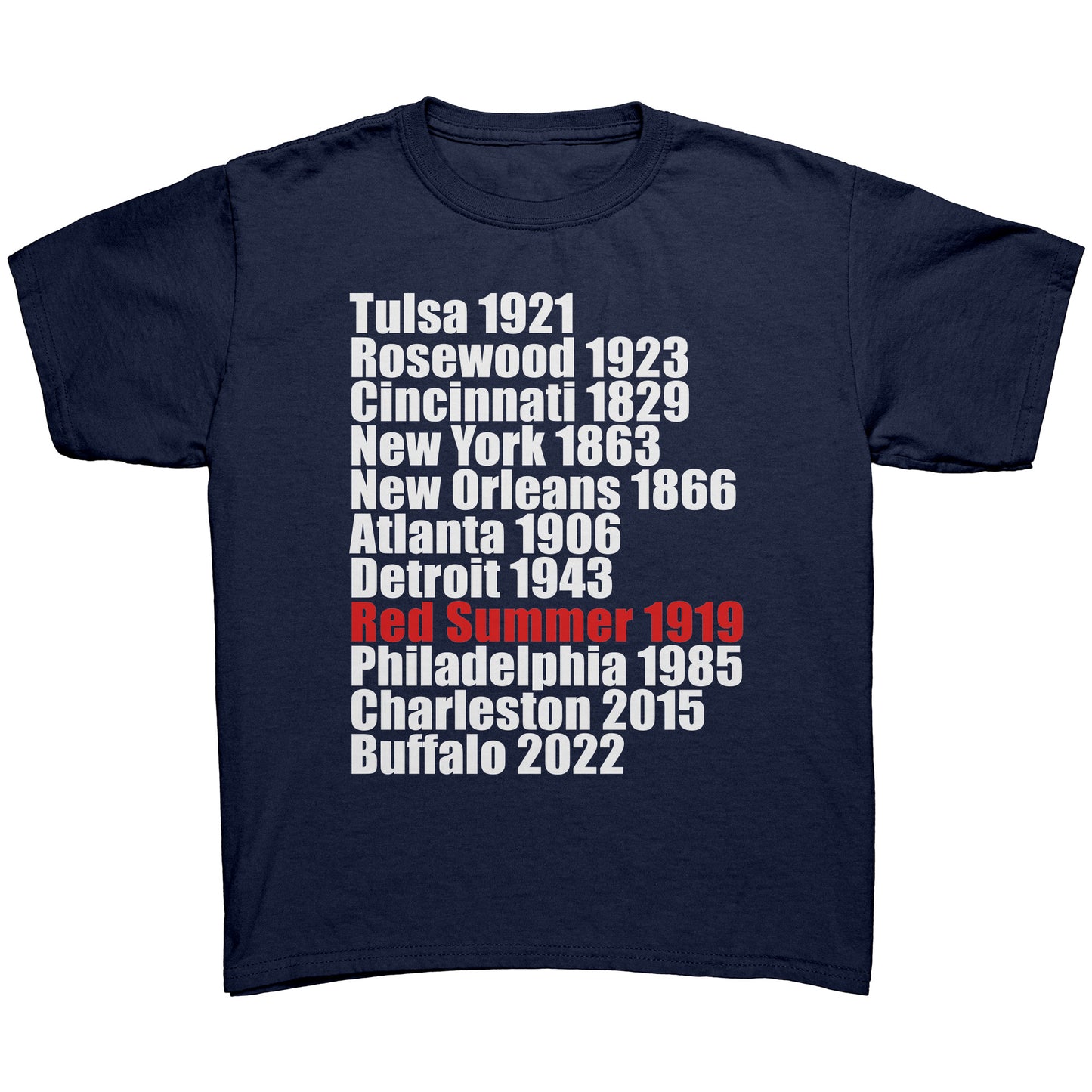 Youth Tee "Black Progress" (white print)