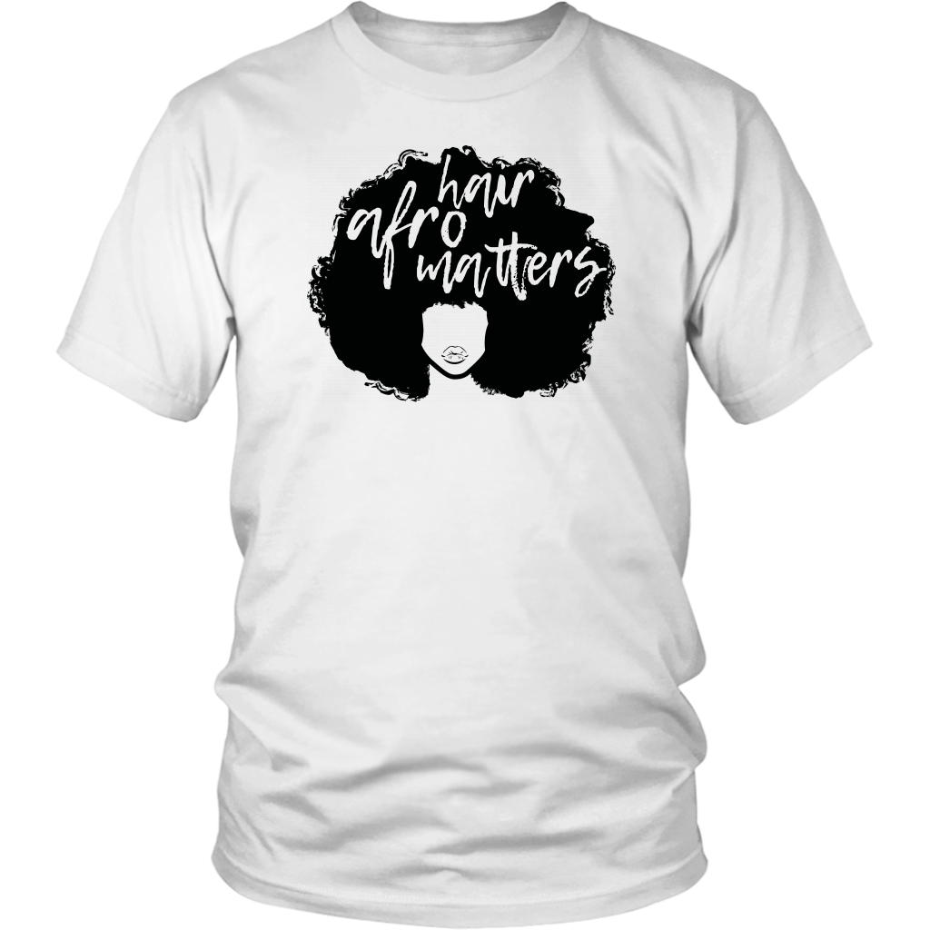 Youth & Adult Tee "Afro Hair Matters" (black ink)