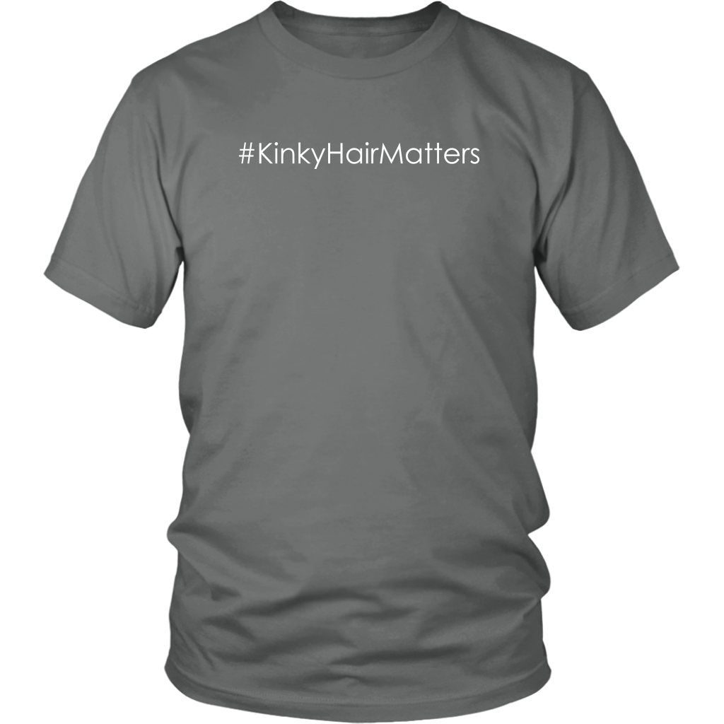 Youth & Adult Tee "#KinkyHairMatters" (white print)