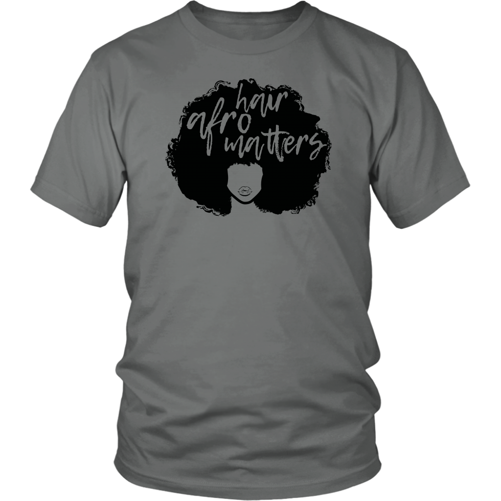 Youth & Adult Tee "Afro Hair Matters" (black ink)
