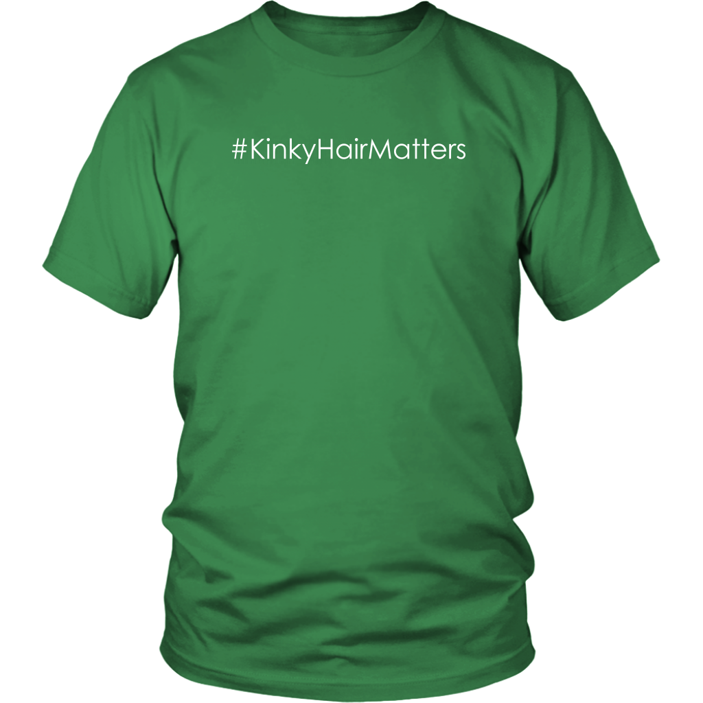 Youth & Adult Tee "#KinkyHairMatters" (white print)