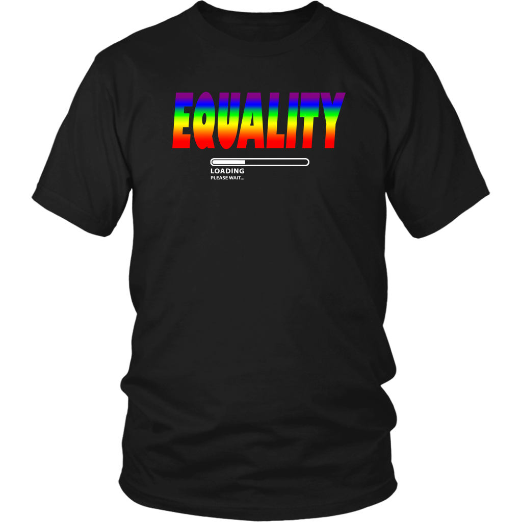 Youth & Adult Tee "LGBTQ+ Equality Loading" (white ink)