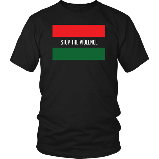 Youth & Adult Tee "Stop The Violence" (white ink)