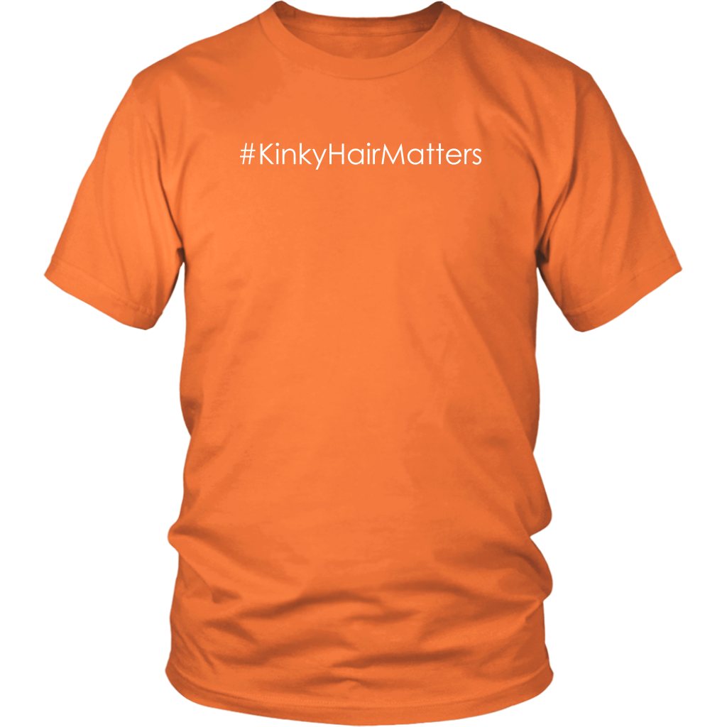 Youth & Adult Tee "#KinkyHairMatters" (white print)