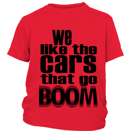 Youth Tee "Boomin' Cars" (black print)
