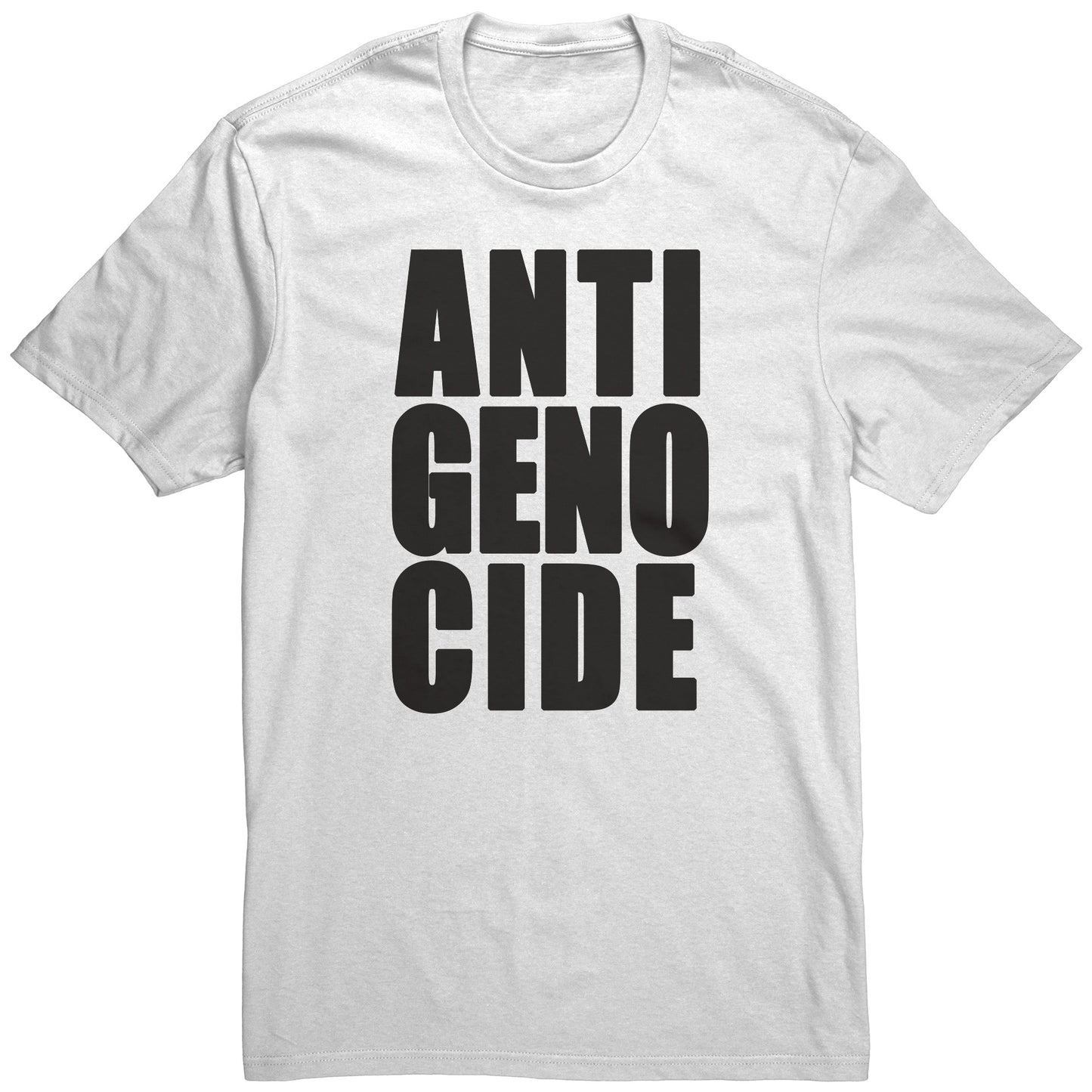 Adult Tee "Anti Genocide" (black print)