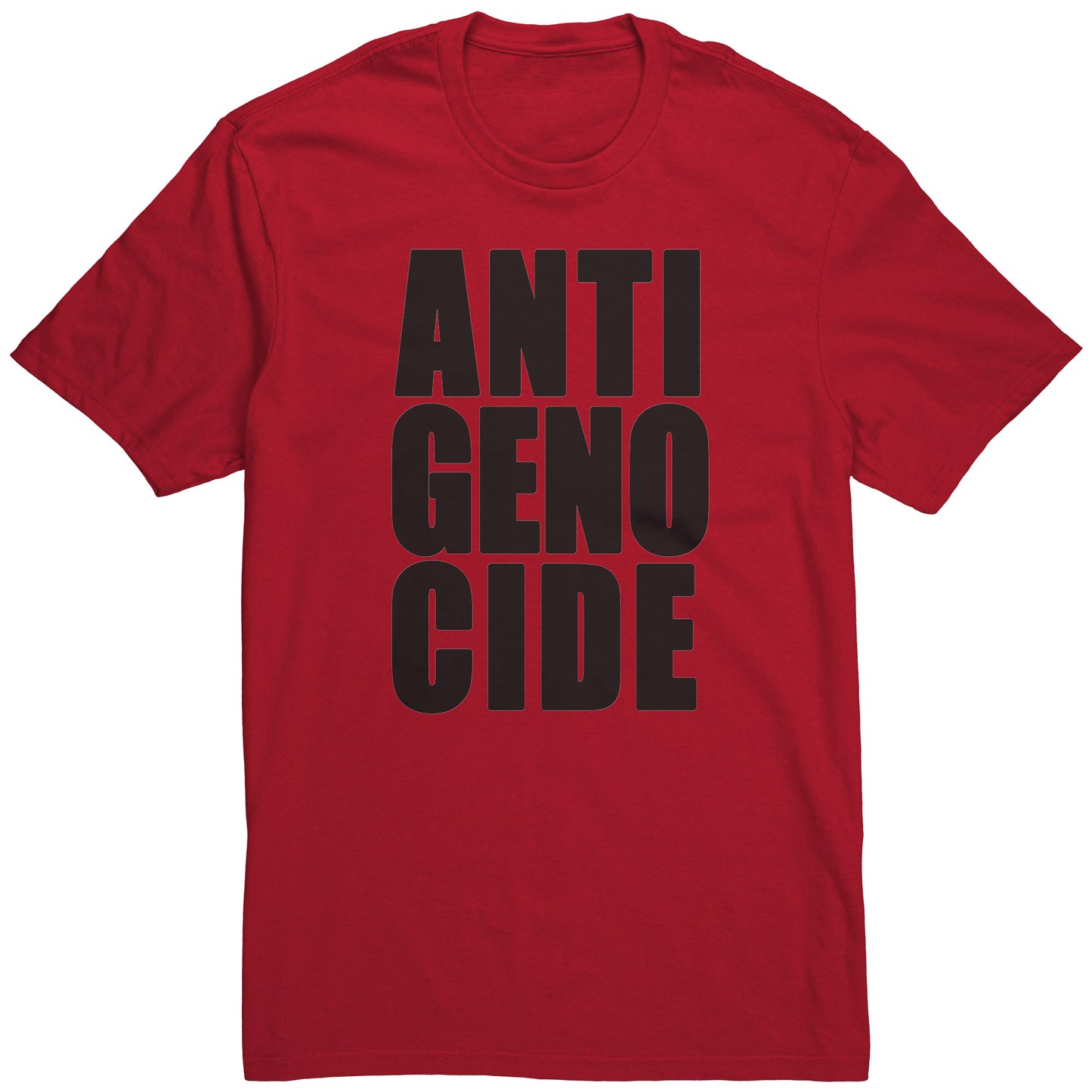 Adult Tee "Anti Genocide" (black print)