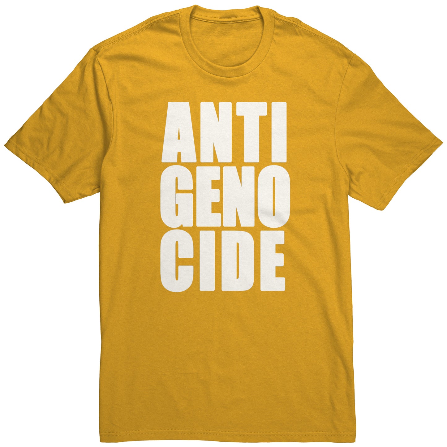 Adult Tee "Anti Genocide" (white print)