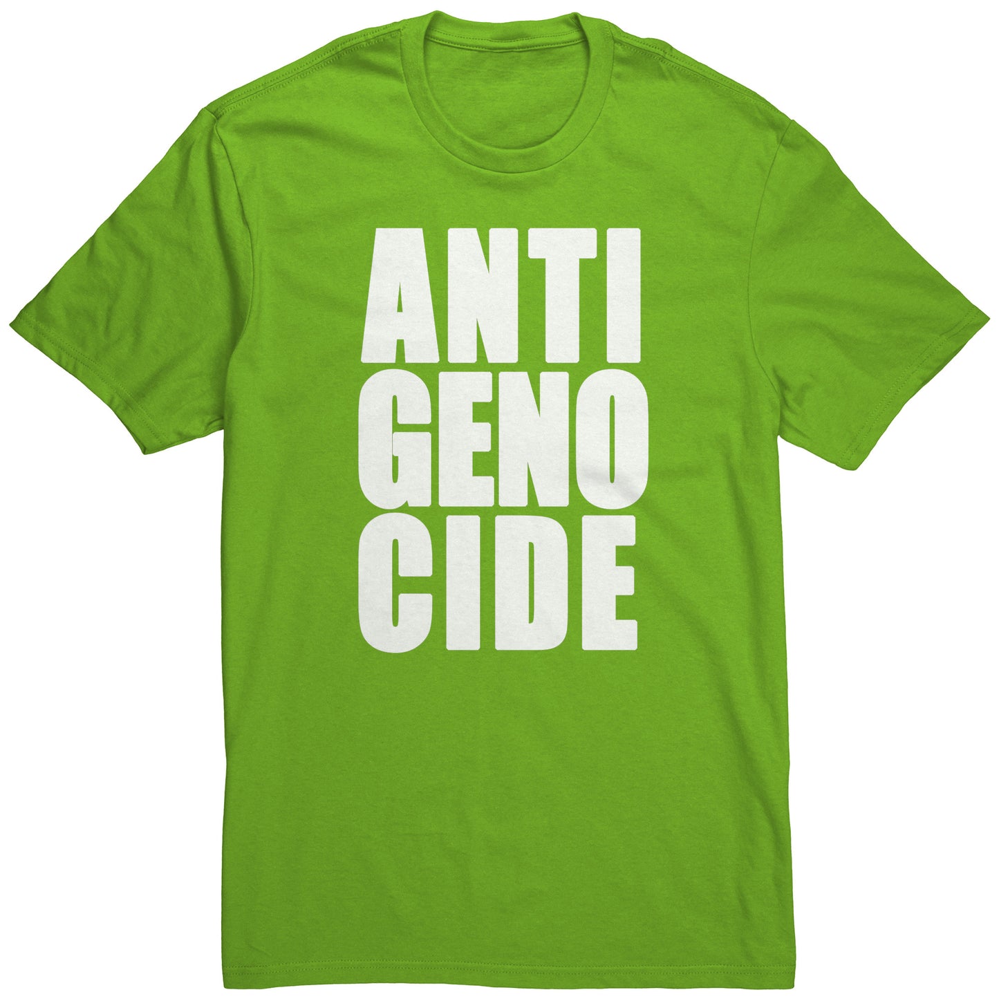 Adult Tee "Anti Genocide" (white print)