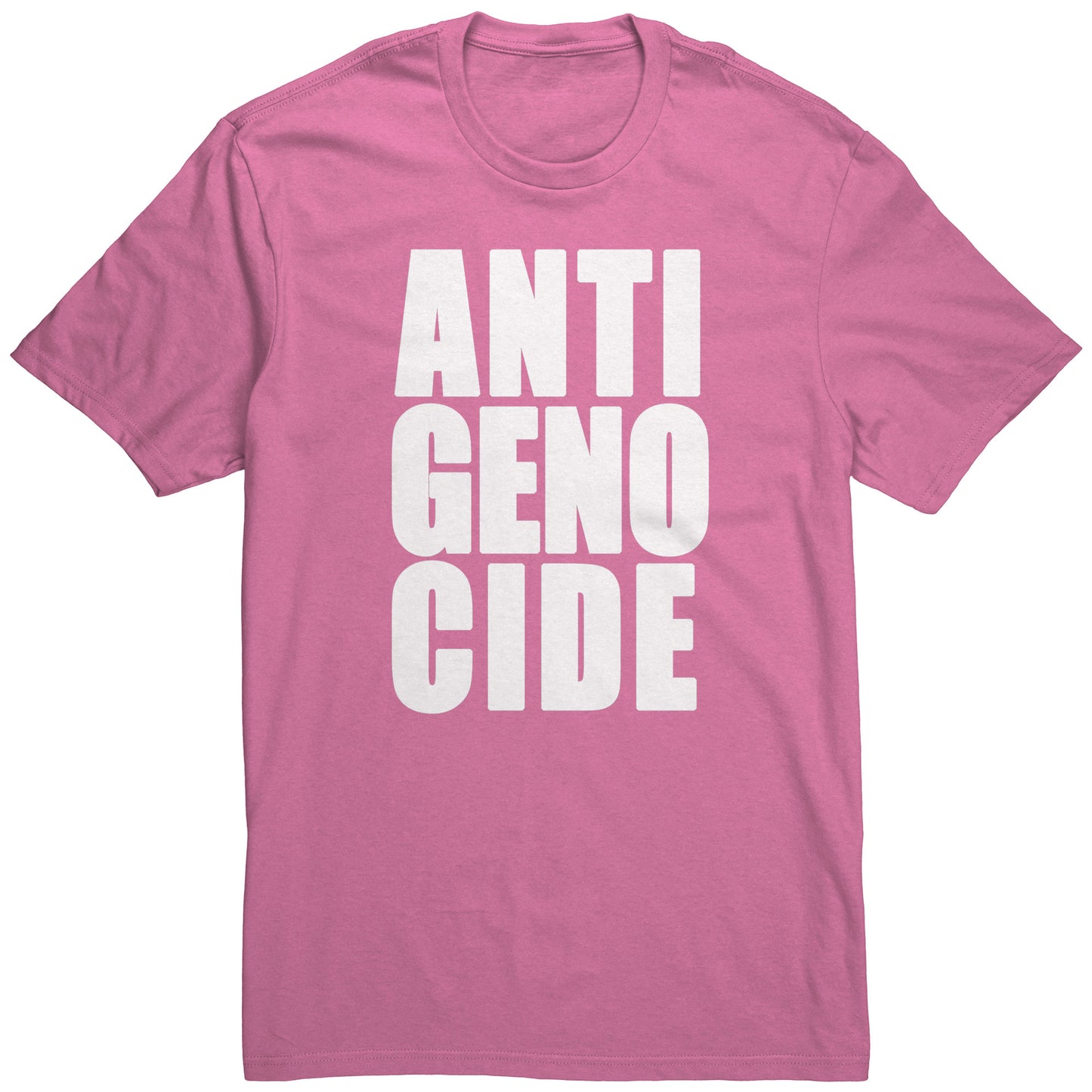 Adult Tee "Anti Genocide" (white print)