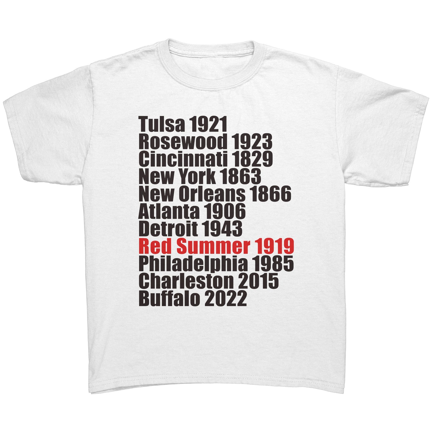 Youth Tee "Black Progress" (black print)