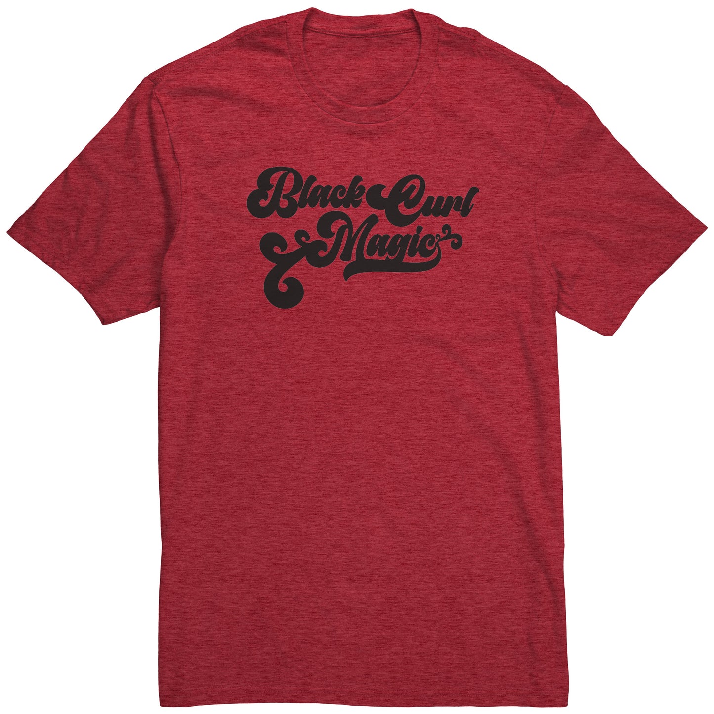 Adult Tee "Black Curl Magic" (black print)