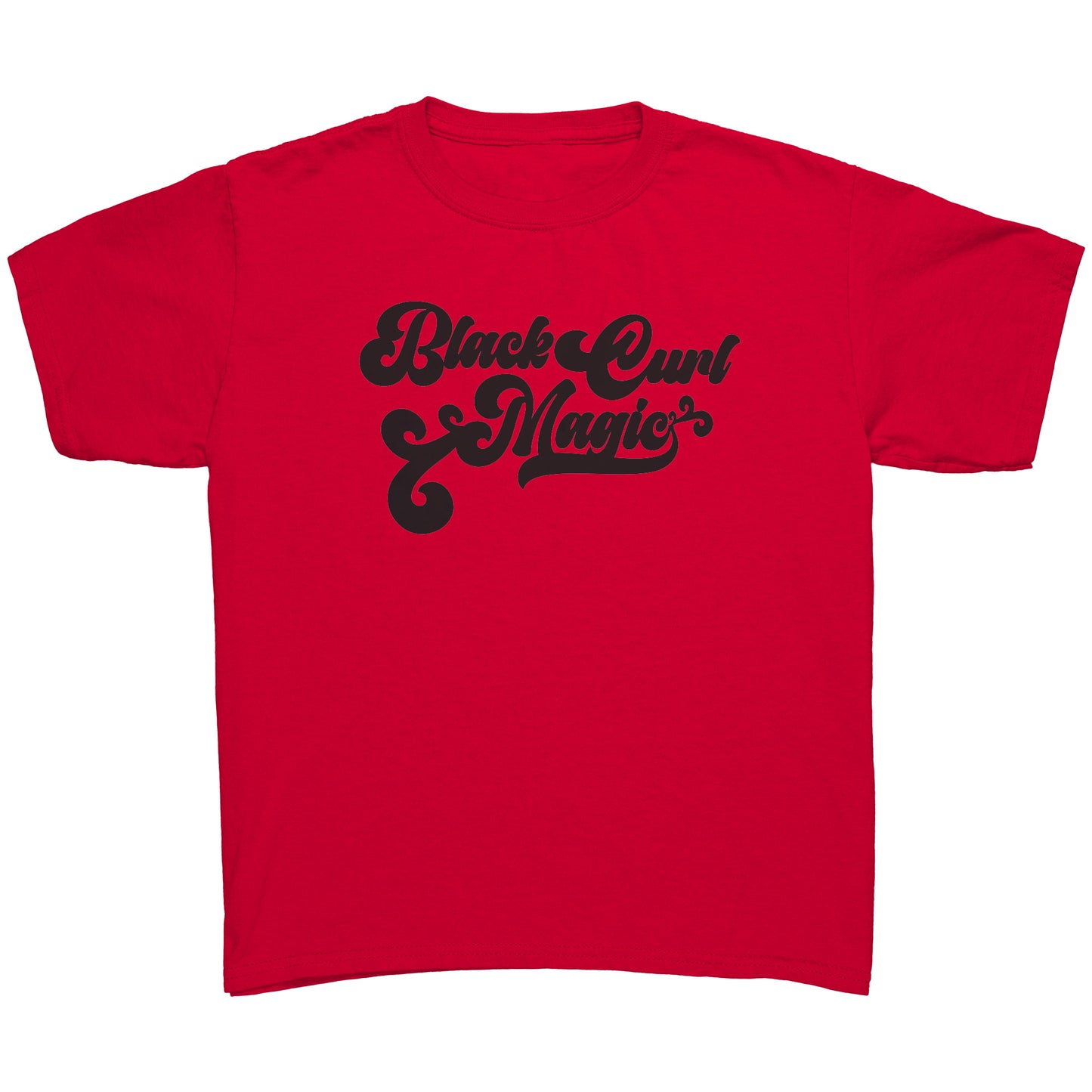 Youth Tee "Black Curl Magic" (black print)