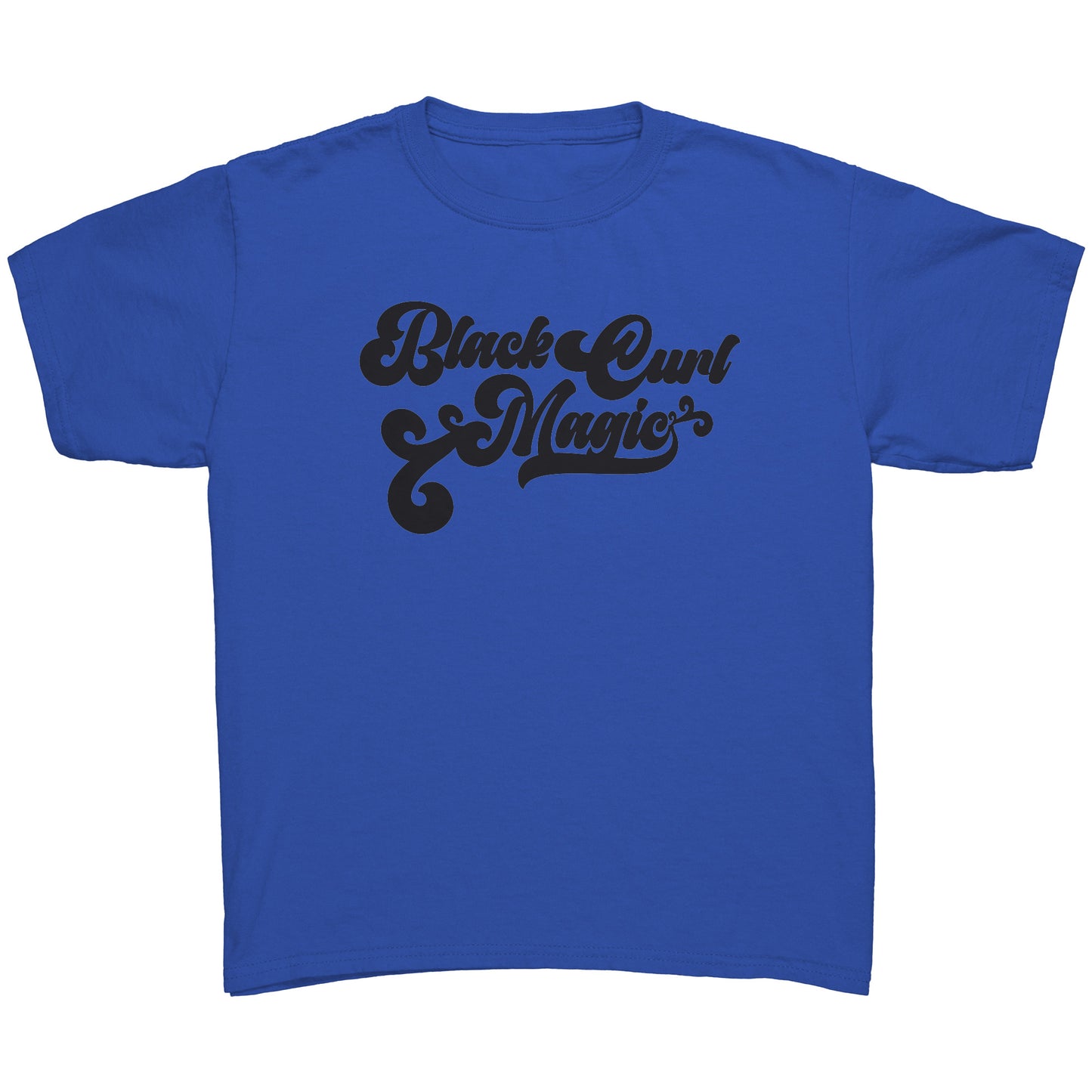Youth Tee "Black Curl Magic" (black print)