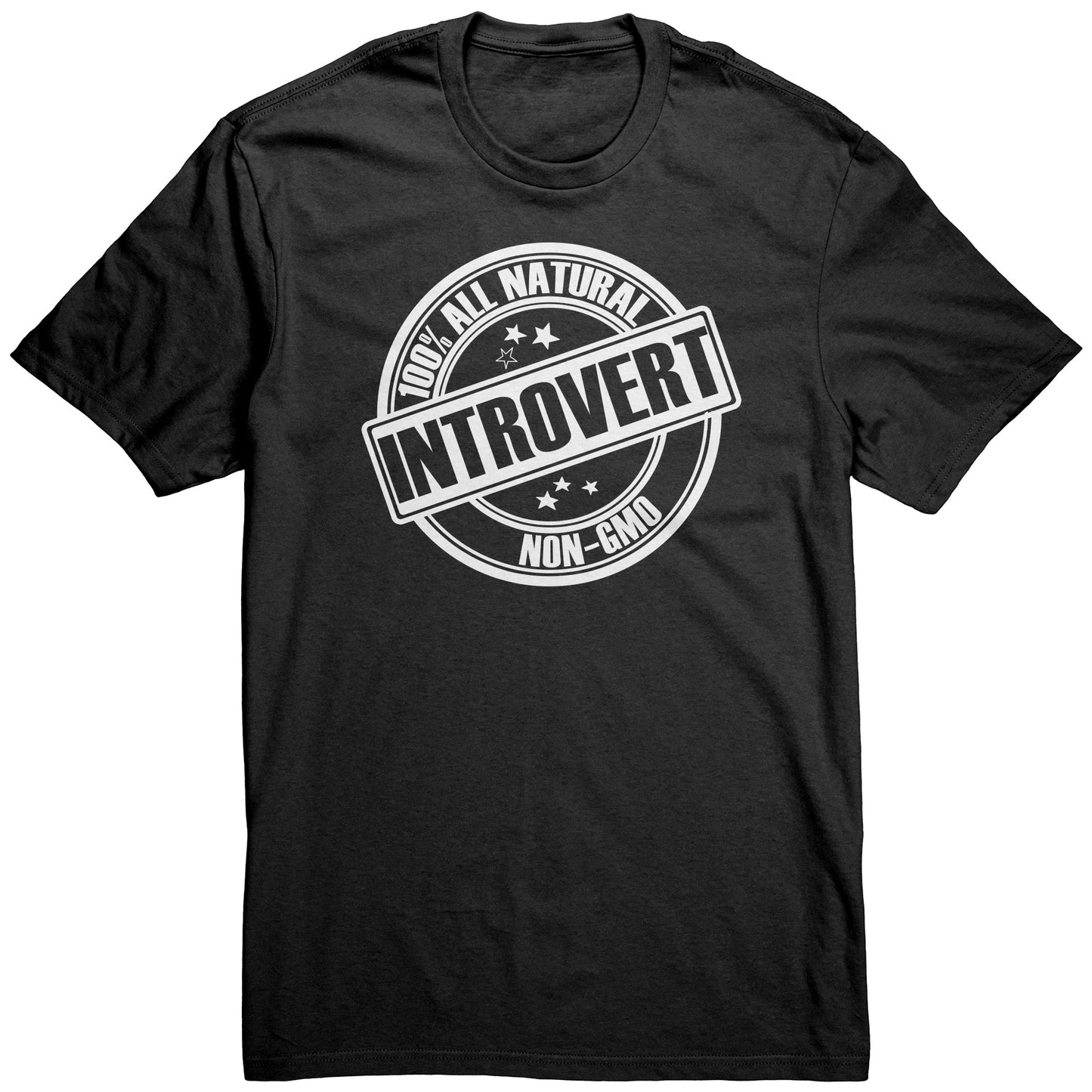 Adult Tee "100% All Natural Introvert" (white print)