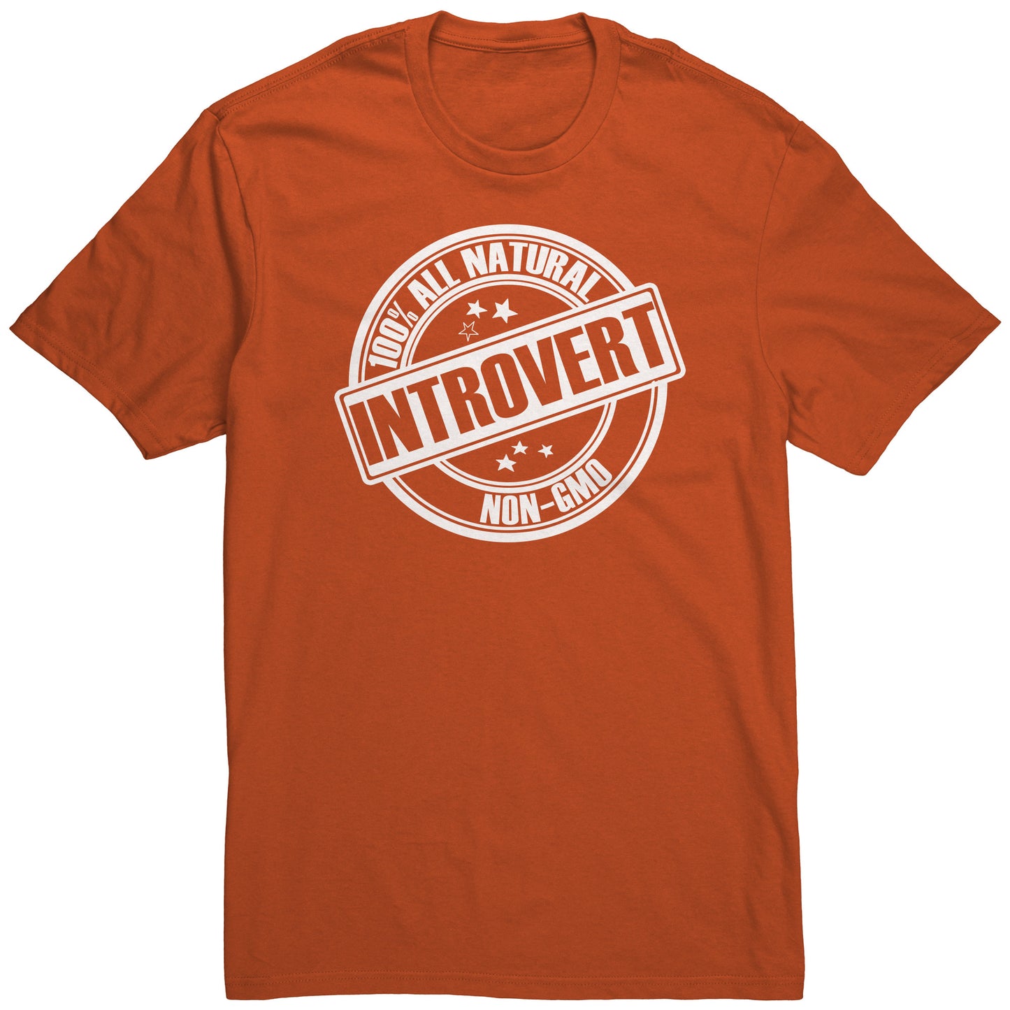 Adult Tee "100% All Natural Introvert" (white print)