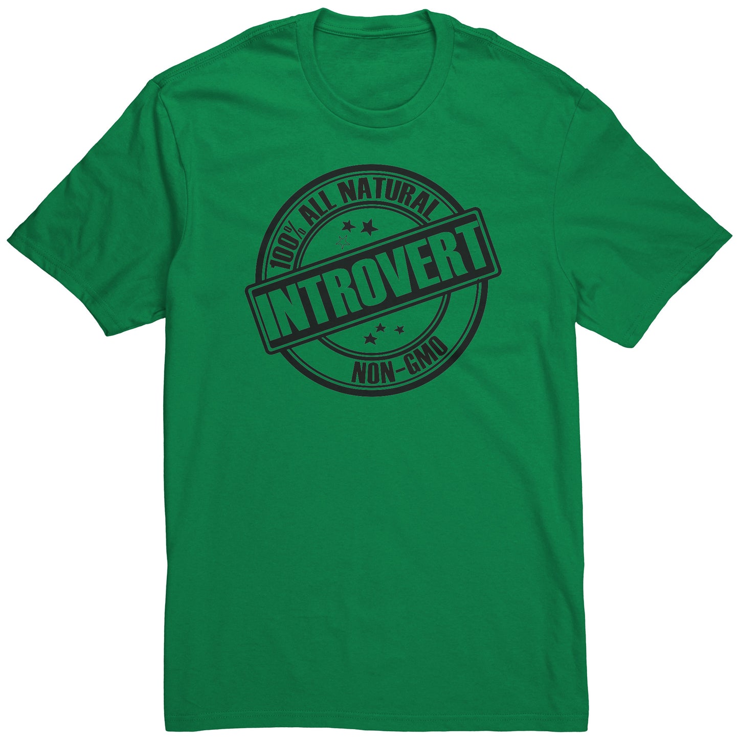 Adult Tee "100% All Natural Introvert" (black print)
