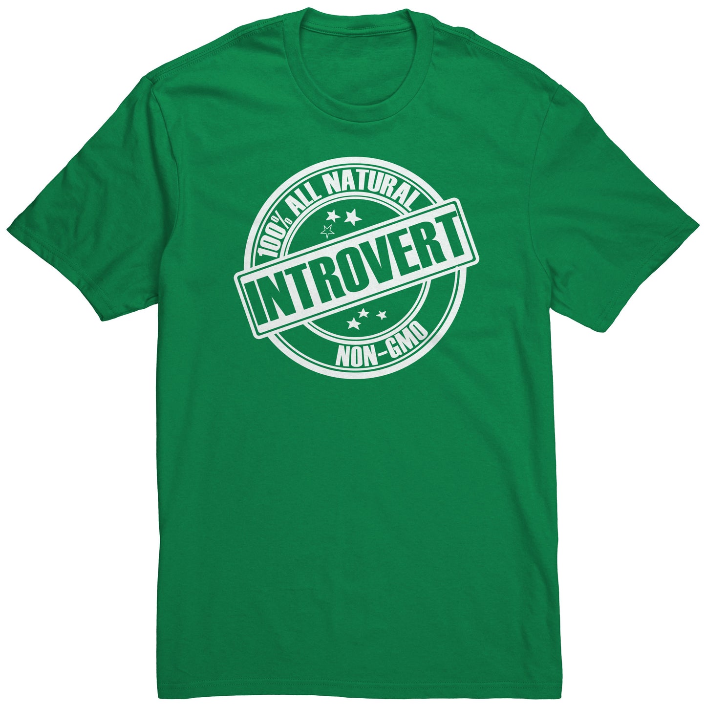 Adult Tee "100% All Natural Introvert" (white print)