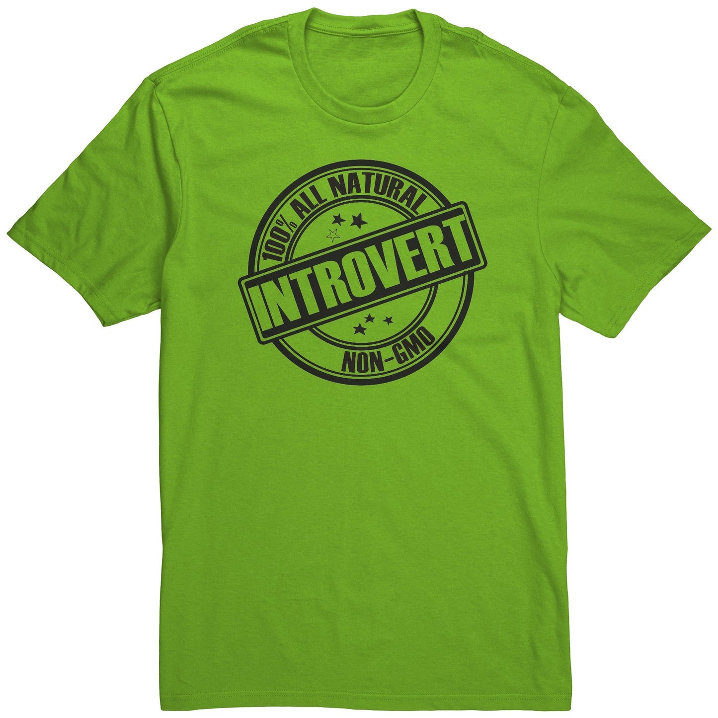Adult Tee "100% All Natural Introvert" (black print)