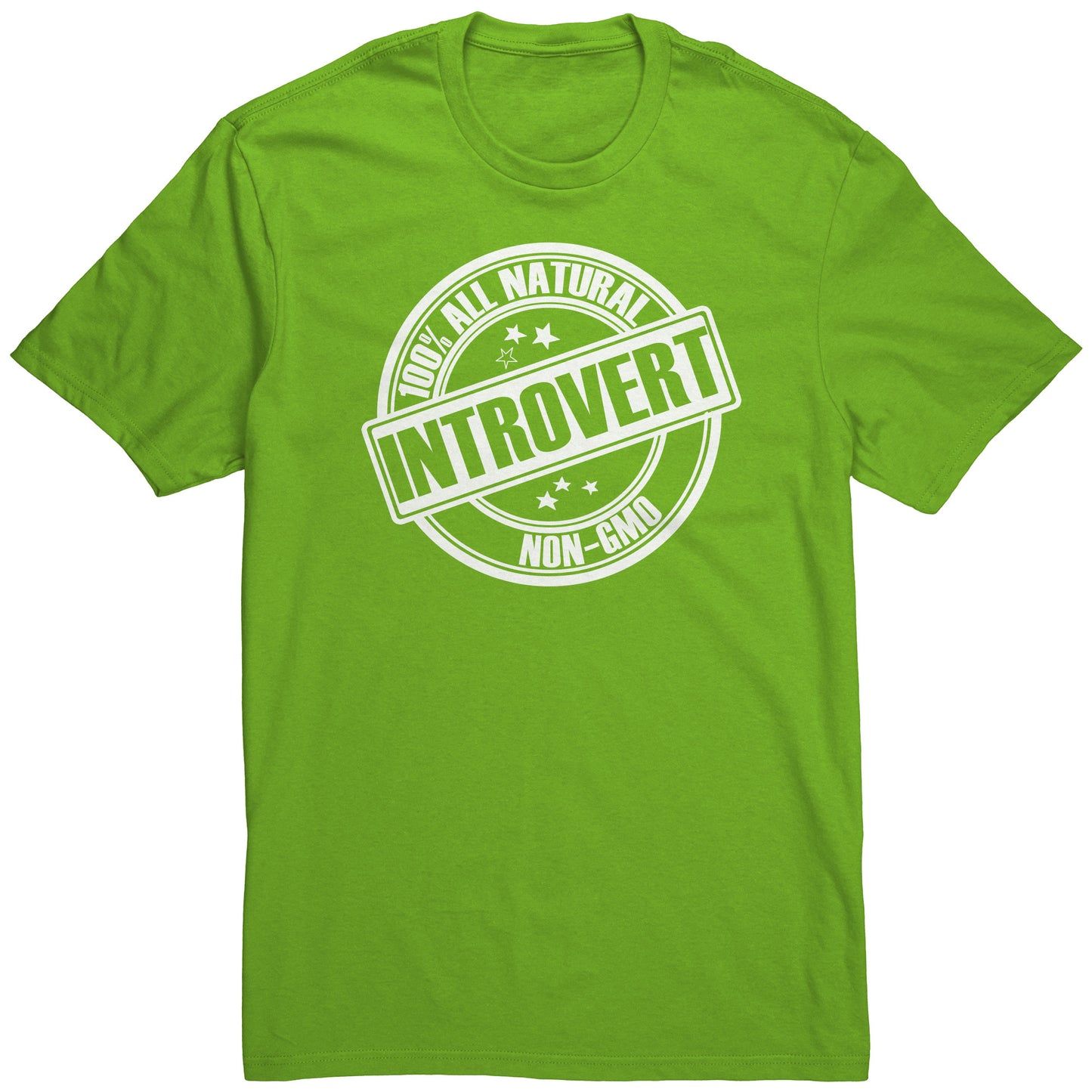 Adult Tee "100% All Natural Introvert" (white print)