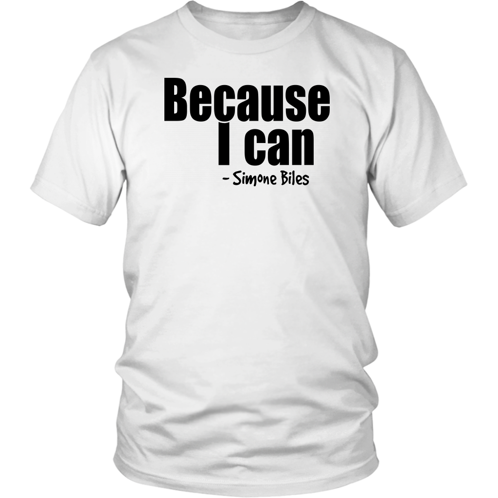 Youth & Adult Tee "Because I can" (black print)