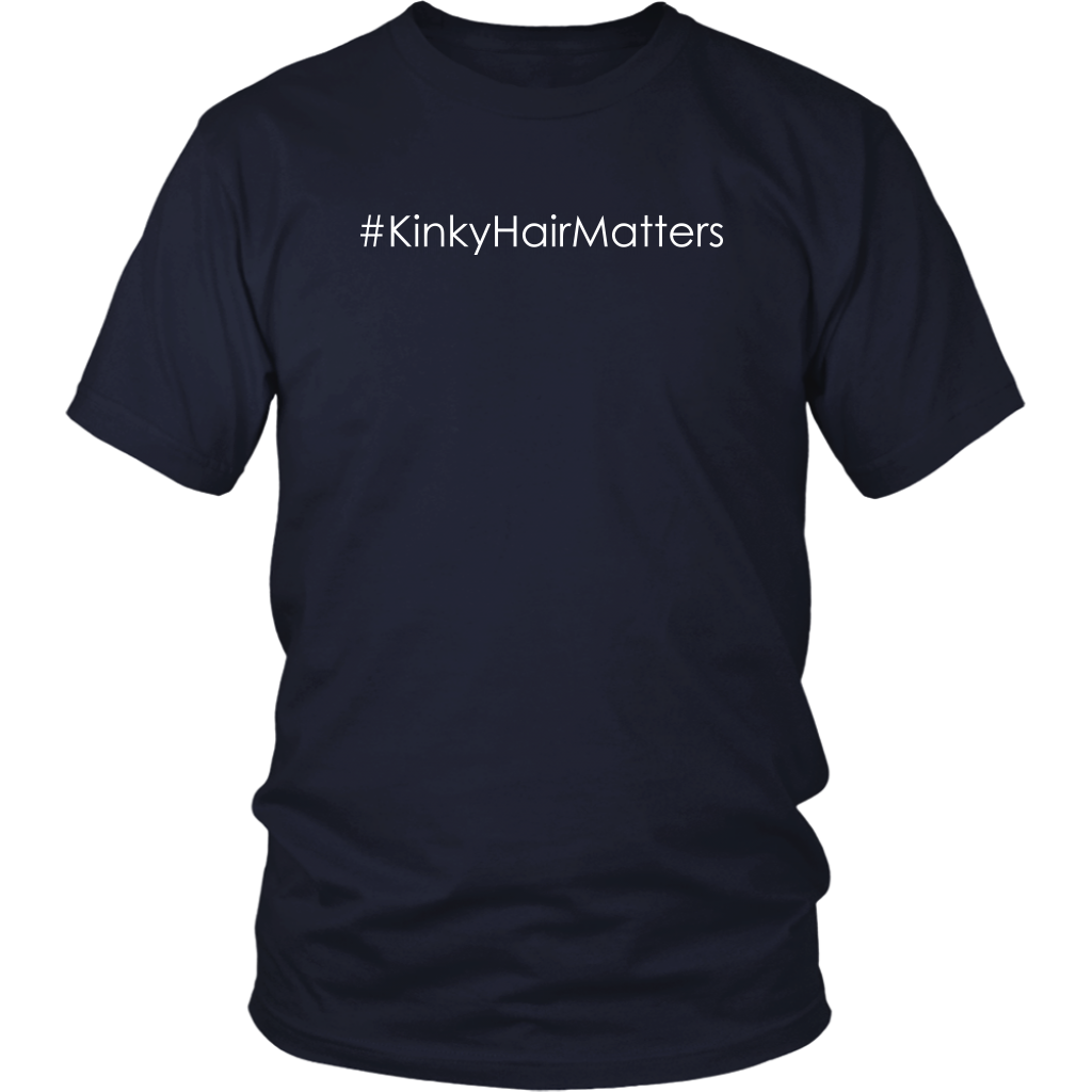 Youth & Adult Tee "#KinkyHairMatters" (white print)