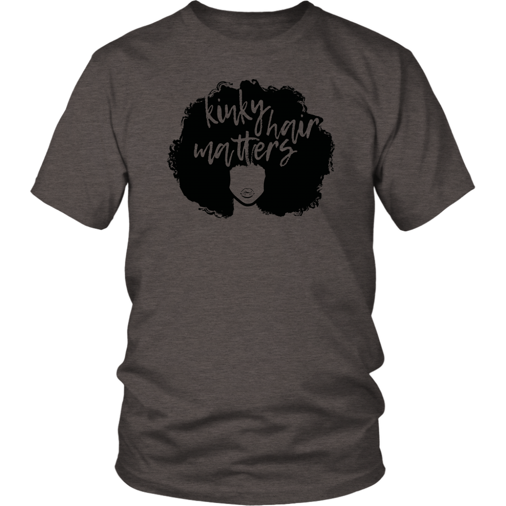 Youth & Adult Tee "Kinky Hair Matters" (black ink)