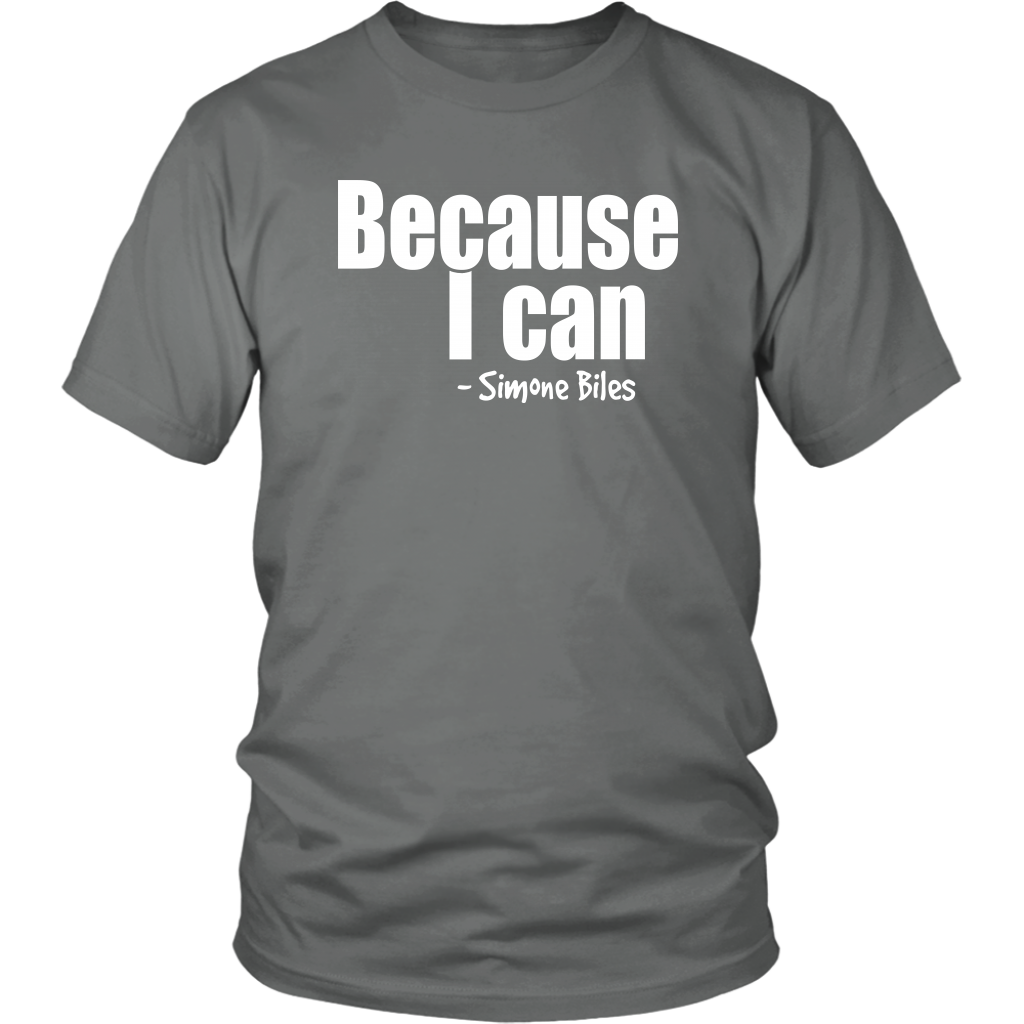 Youth & Adult Tee "Because I can" (white print)