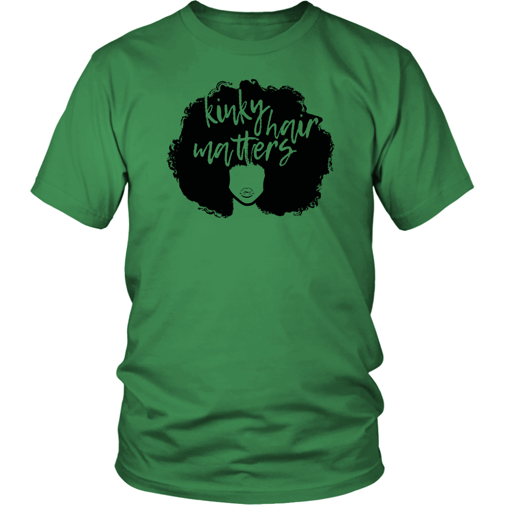 Youth & Adult Tee "Kinky Hair Matters" (black ink)