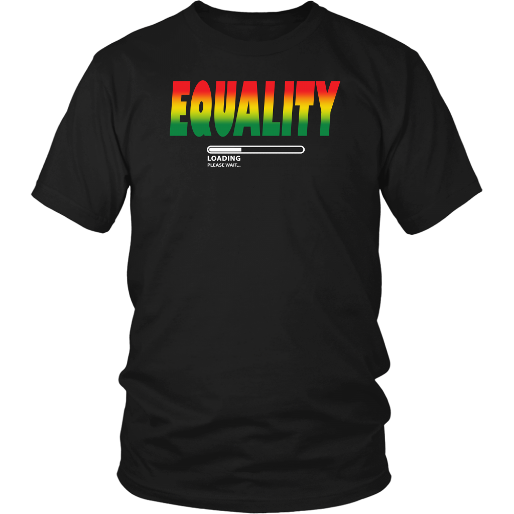 Youth & Adult Tee "Black Equality Loading" (white ink)