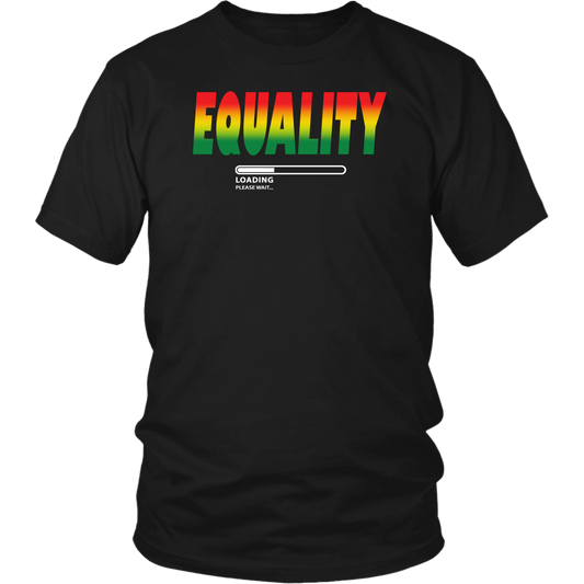 Youth & Adult Tee "Black Equality Loading" (white ink)