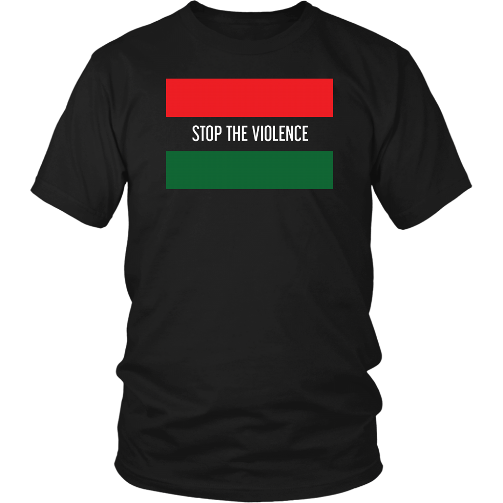 Youth & Adult Tee "Stop The Violence" (white ink)