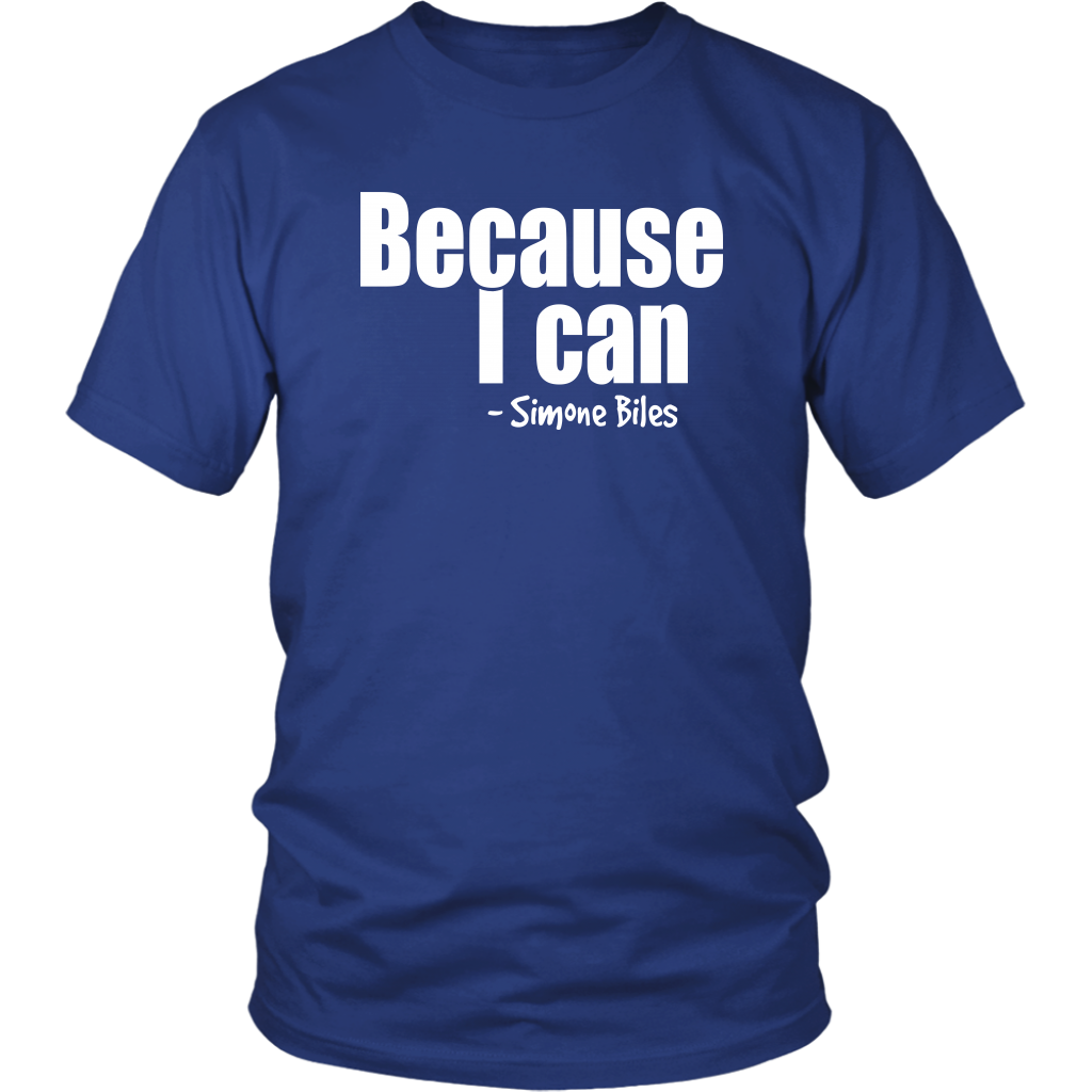 Youth & Adult Tee "Because I can" (white print)