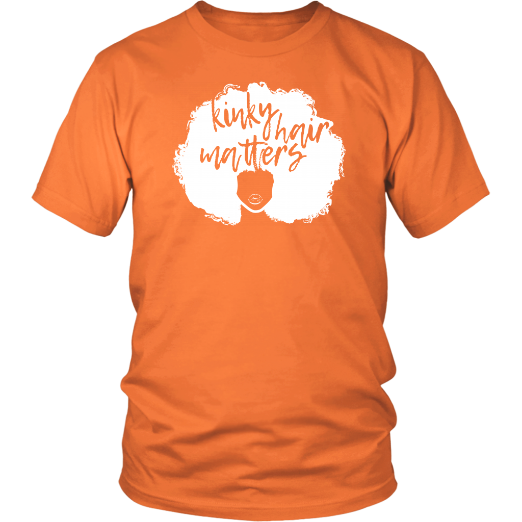 Youth & Adult Tee "Kinky Hair Matters" (white ink)