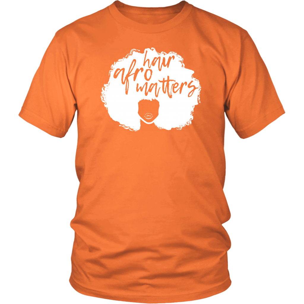 Youth & Adult Tee "Afro Hair Matters" (white ink)