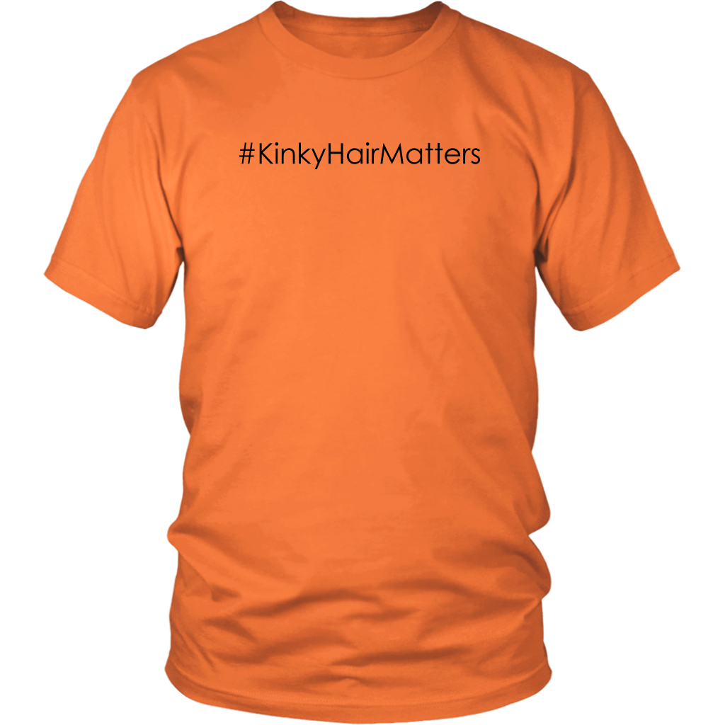 Youth & Adult Tee "#KinkyHairMatters" (black print)