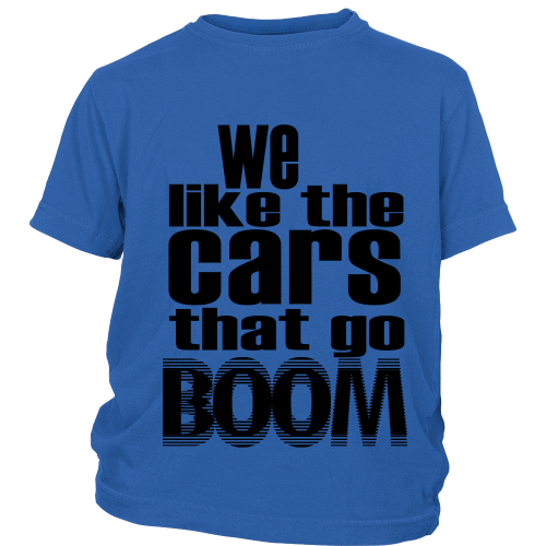 Youth Tee "Boomin' Cars" (black print)