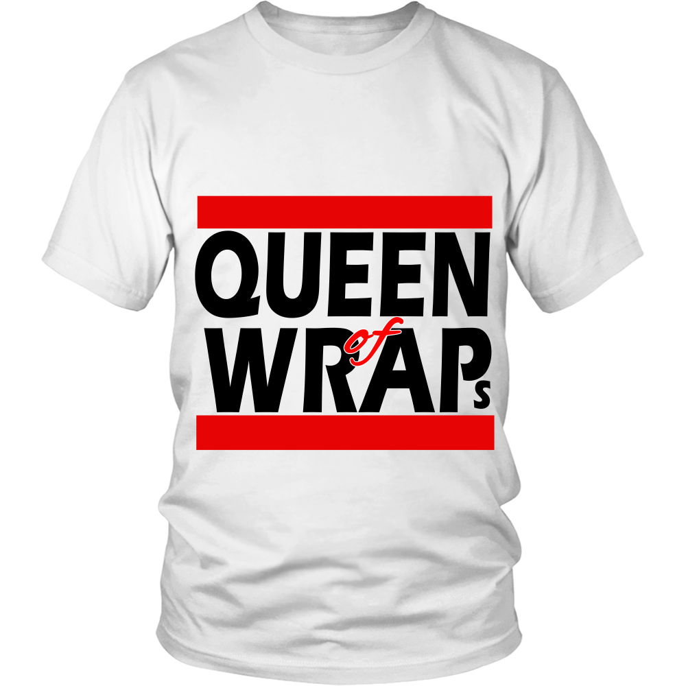 Adult Tee "Queen of Wraps" (black print)