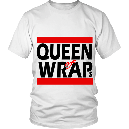 Adult Tee "Queen of Wraps" (black print)