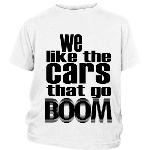 Youth Tee "Boomin' Cars" (black print)