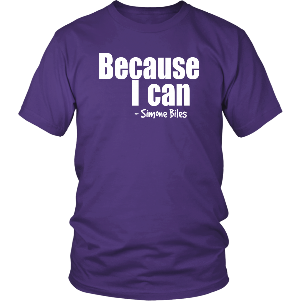 Youth & Adult Tee "Because I can" (white print)