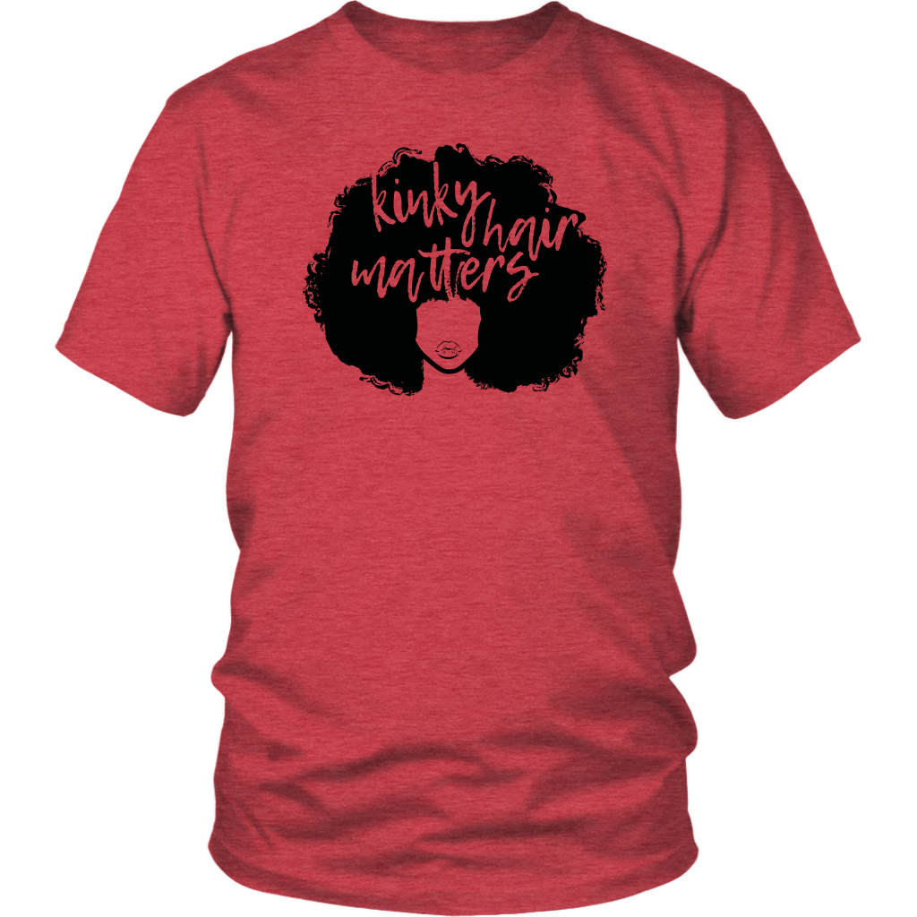 Youth & Adult Tee "Kinky Hair Matters" (black ink)